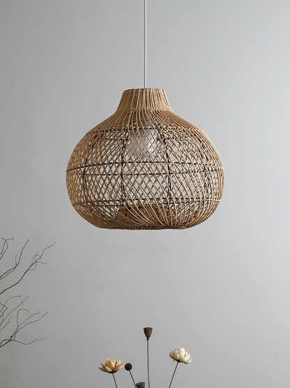 Batcheller Ball Bamboo Rattan Pendant Light
