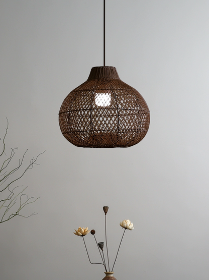Batcheller Ball Bamboo Rattan Pendant Light