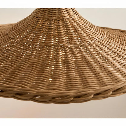 Carmel Cone-Shaped Wicker Rattan Pendant Light