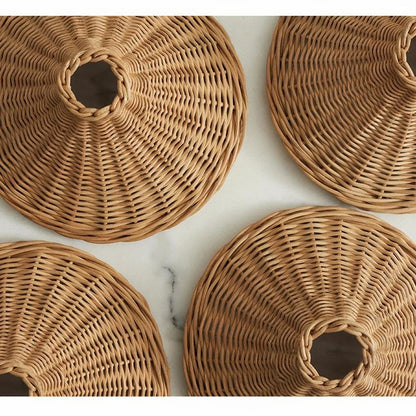 Carmel Cone-Shaped Wicker Rattan Pendant Light