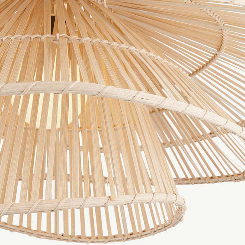 Wilby Tiered Bamboo Pendant Light Shade