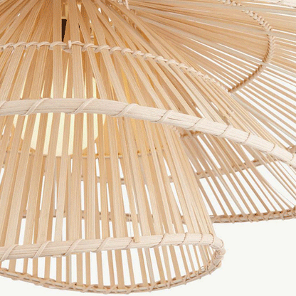 Wilby Tiered Bamboo Pendant Light Shade