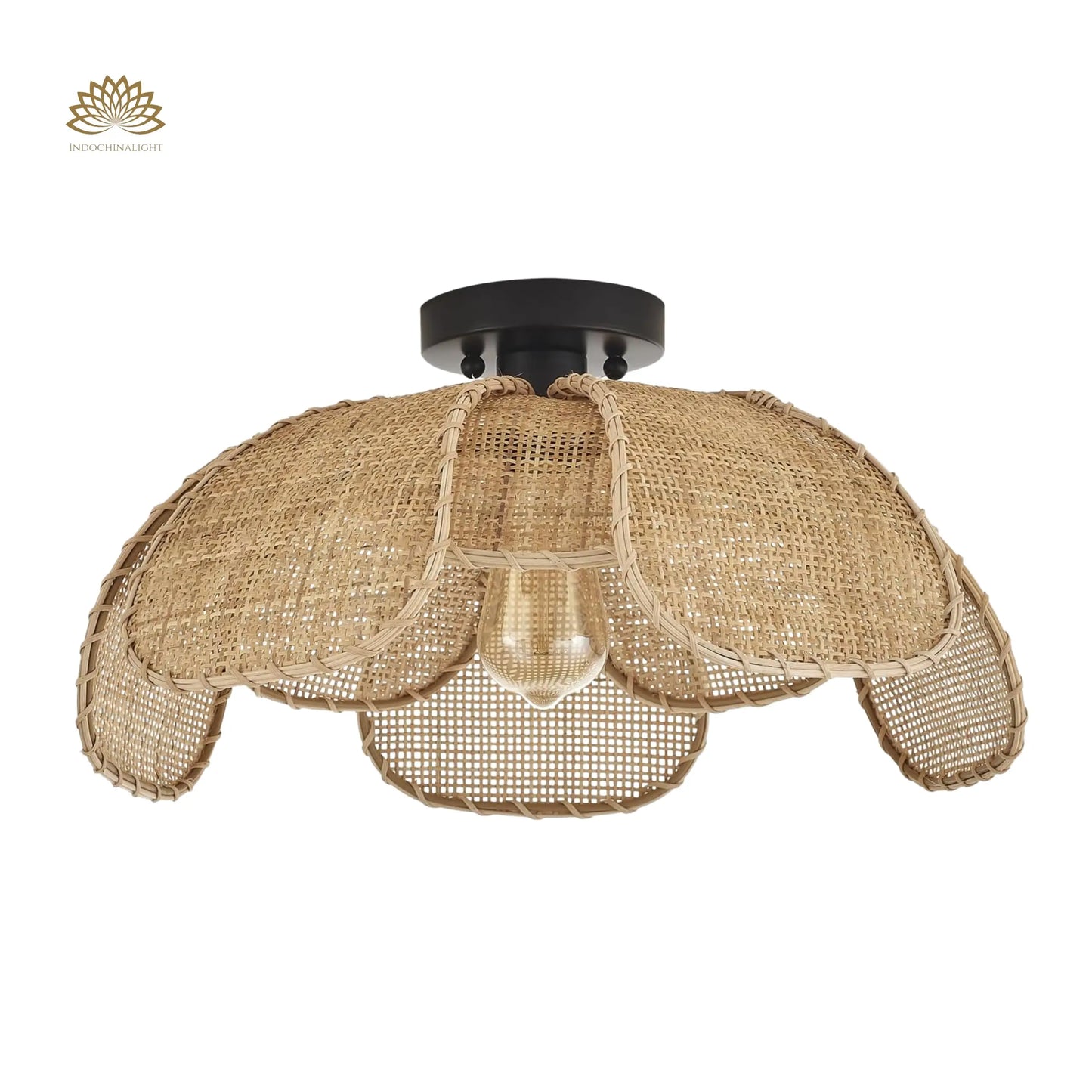 Willa Flower Rattan Ceiling Light