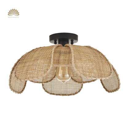 Willa Flower Rattan Ceiling Light