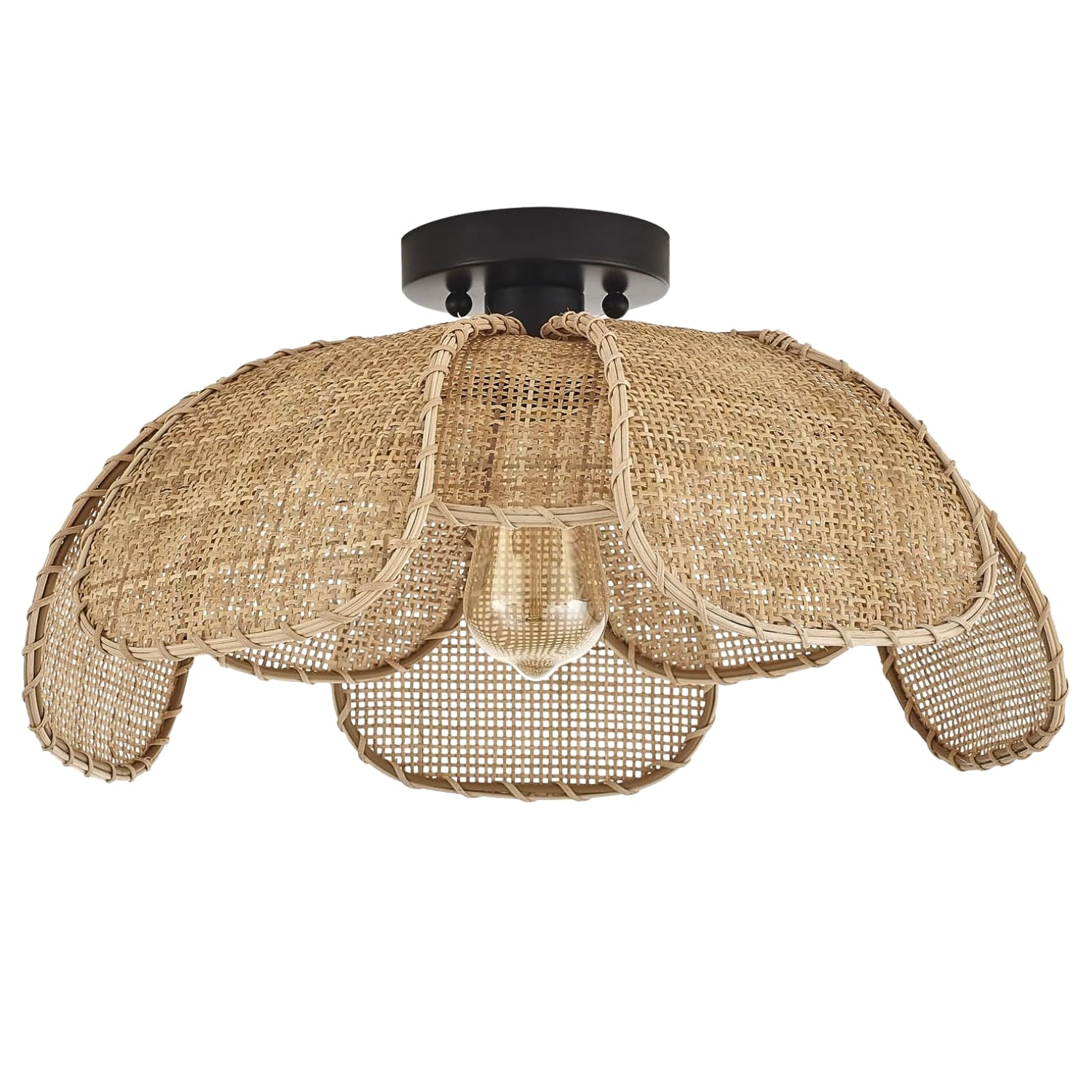 Willa Rattan Flower Ceiling Light