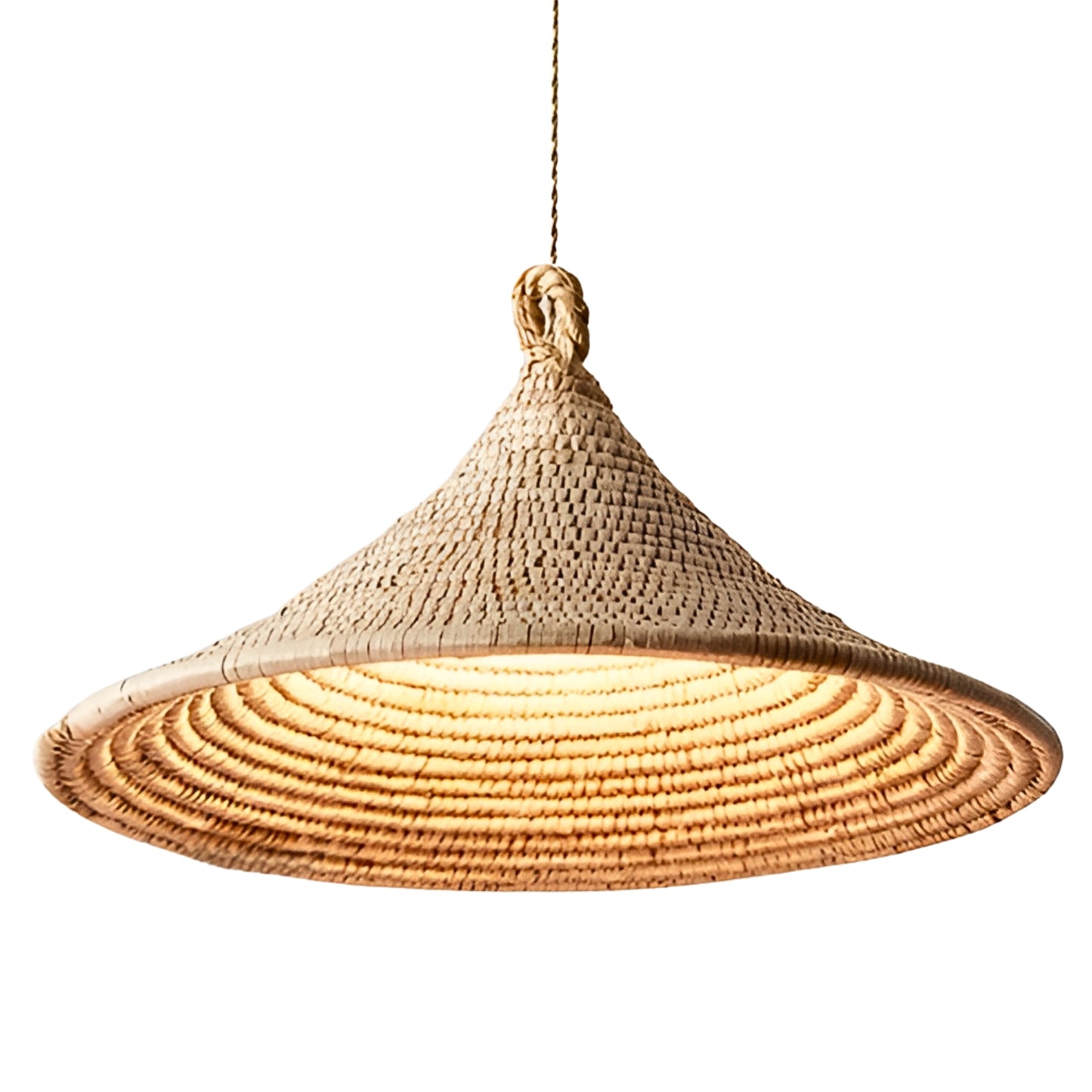 Yariah Cone Shaped Bamboo Rattan Pendant Light